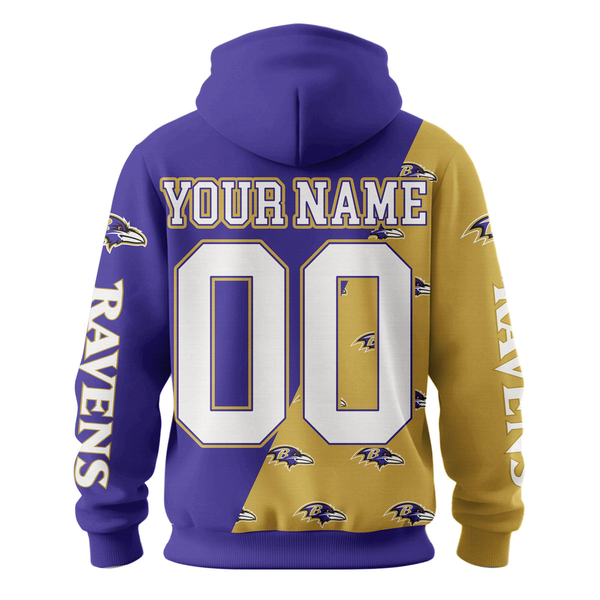 Baltimore Ravens Premium True Fan Spirit Custom Football Hoodie