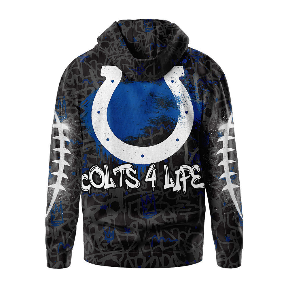 Indianapolis Colts Premium Special Graffiti My Team 4 Life Hoodie Mm