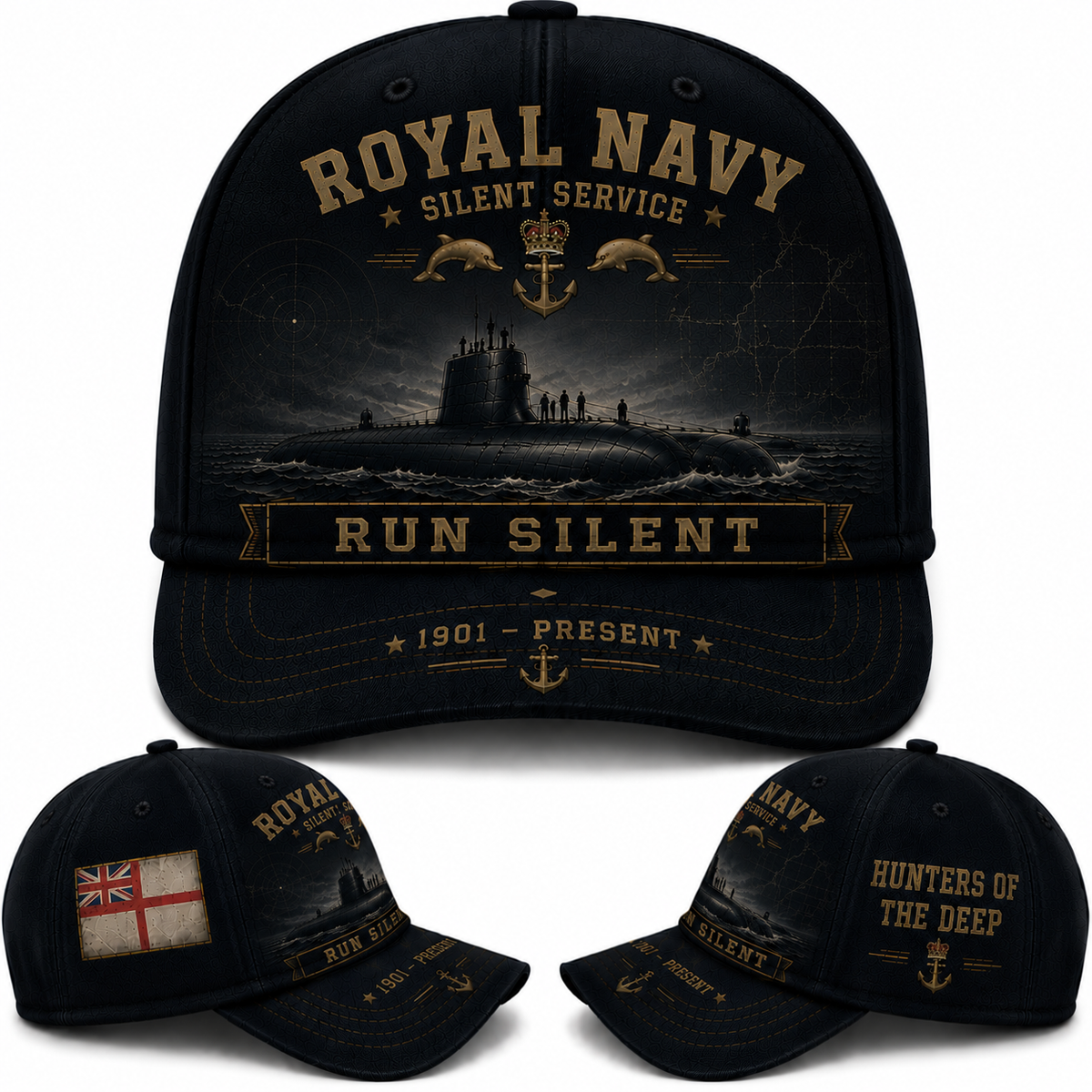 Royal Navy Run Silent Baseball Cap - Hunters Of The Deep Edition