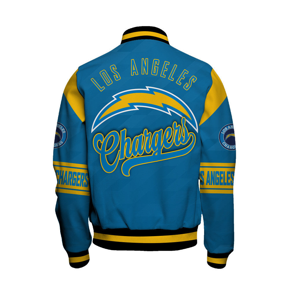 Los Angeles Chargers American Football League Pattern Varsity Jacket Sh1 V2
