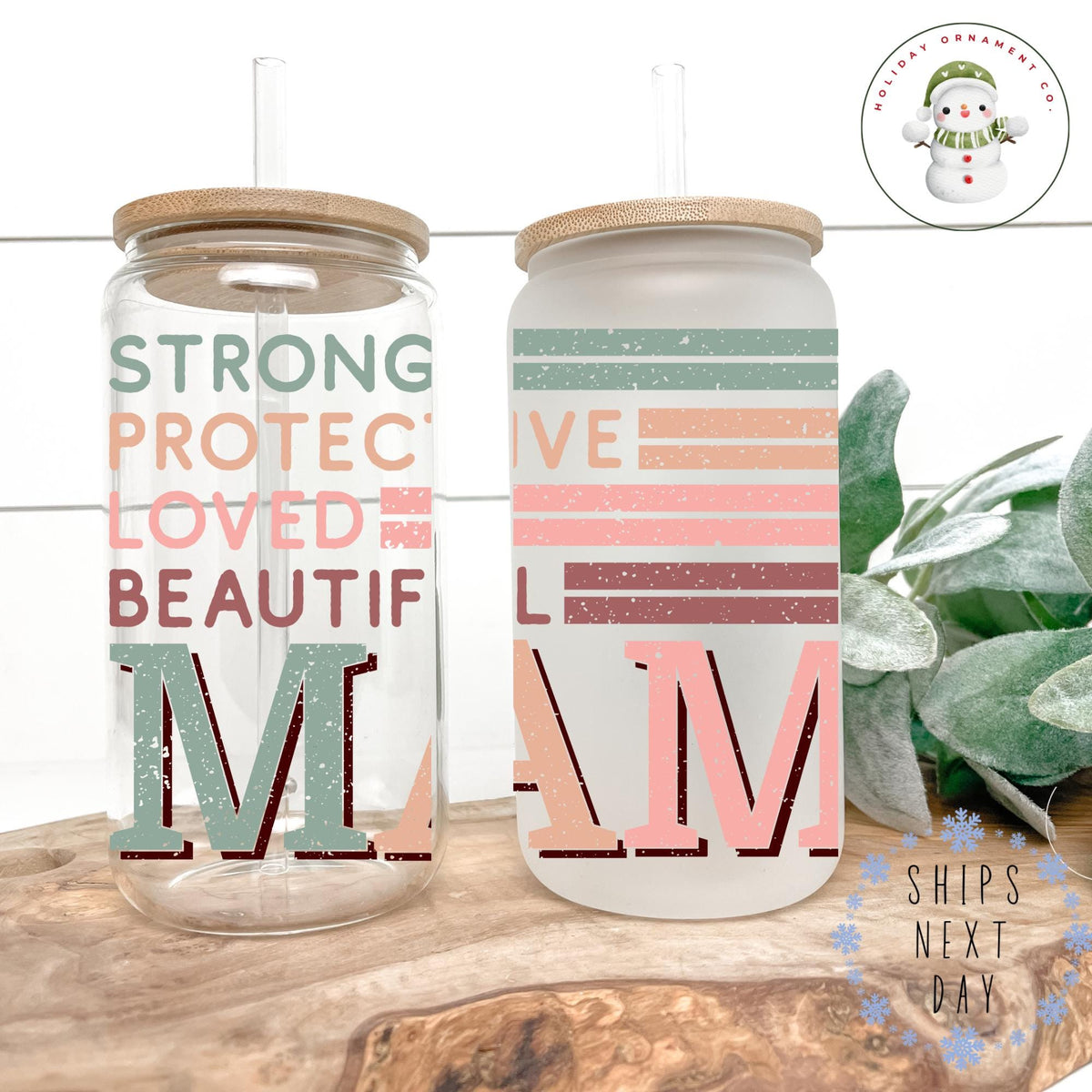 Strong Protective Glass Coffee Cup | Mothers Day Iced Libbey Cup | 16 Oz/20 Oz | Party Favors | Book Club Matching Cups