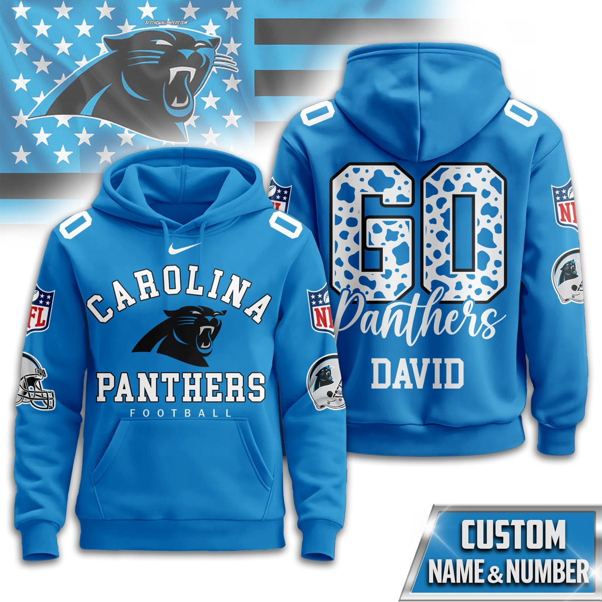 Carolina Panthers Premium Custom Game Day Hoodie Td