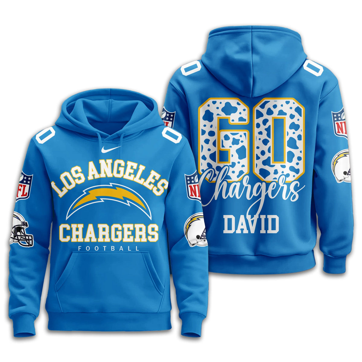Los Angeles Chargers Premium Custom Game Day Hoodie Td