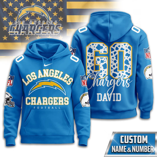 Los Angeles Chargers Premium Custom Game Day Hoodie Td