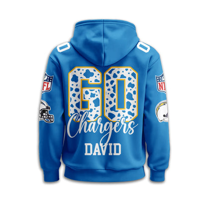 Los Angeles Chargers Premium Custom Game Day Hoodie Td