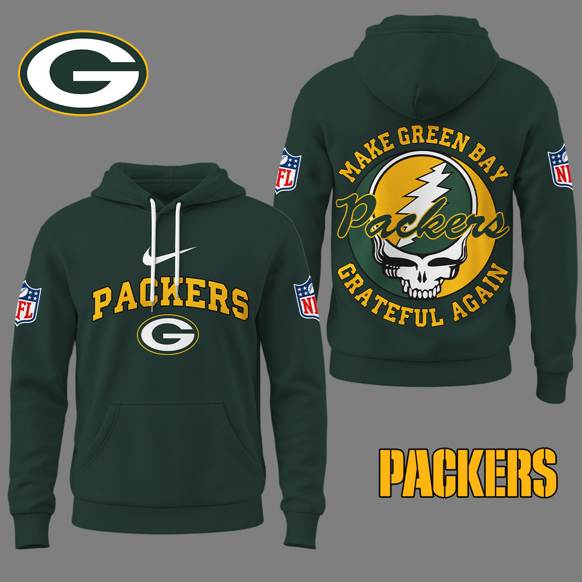 Green Bay Packers | Premium Grateful Again Hoodie Ny