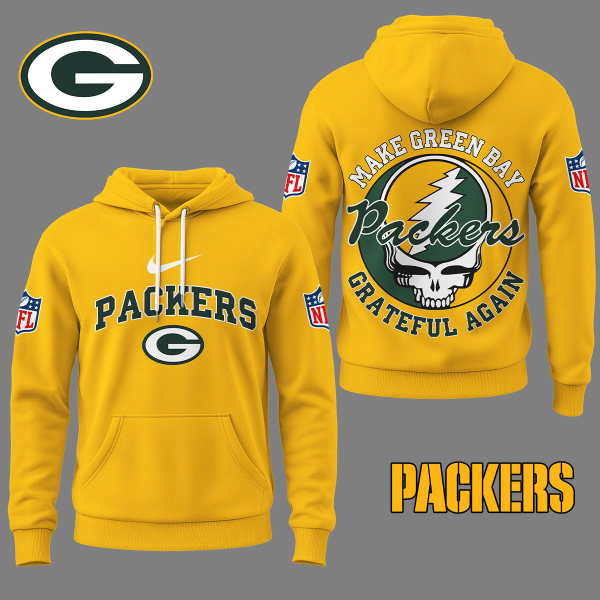 Green Bay Packers | Premium Grateful Again Hoodie Ny