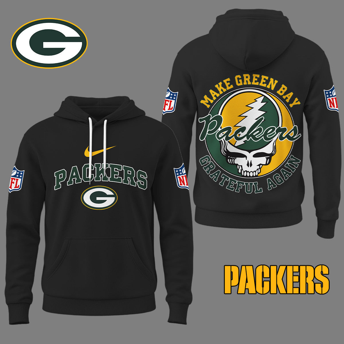 Green Bay Packers | Premium Grateful Again Hoodie Ny