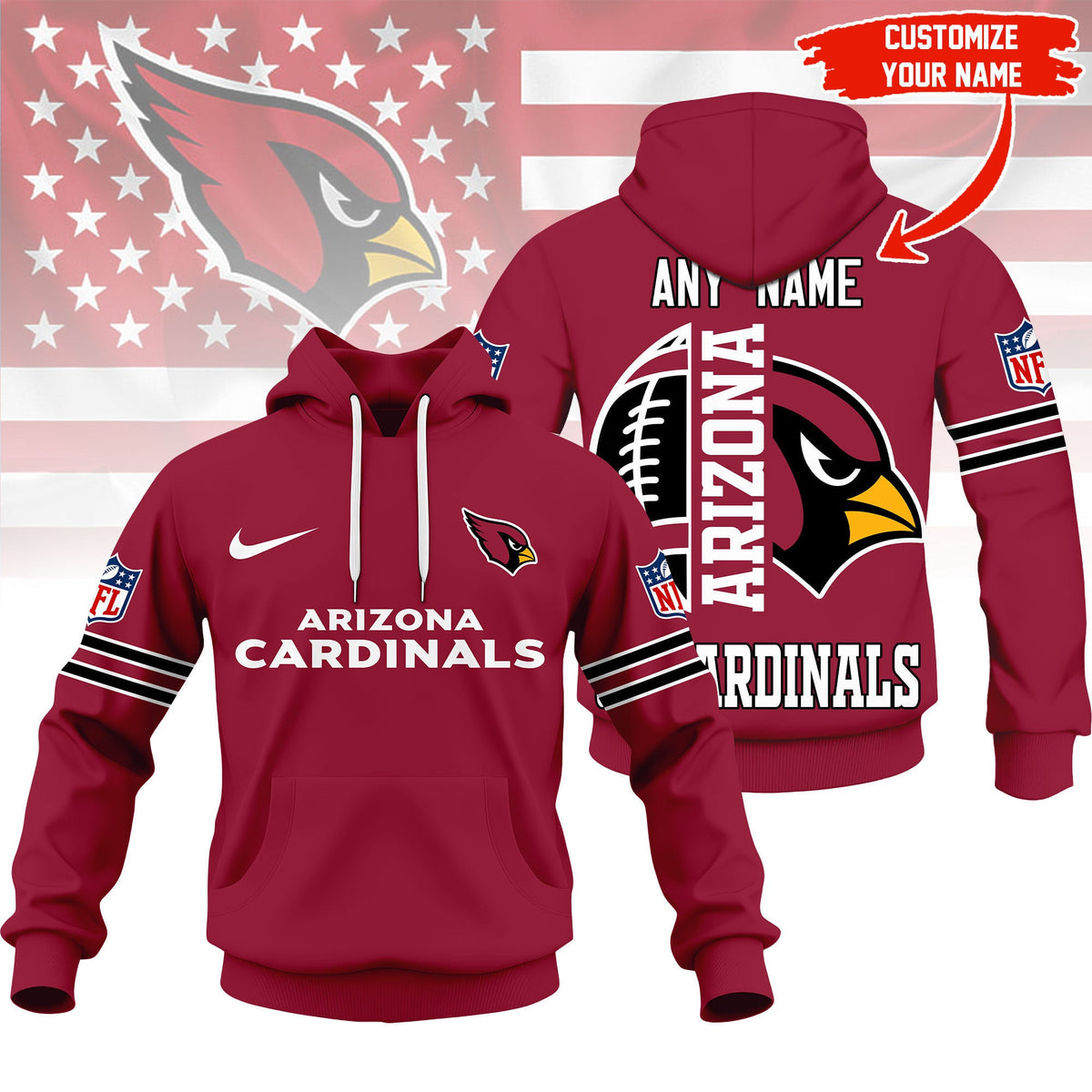 Arizona Cardinals | Premium Nfl Fan Hoodie Ny