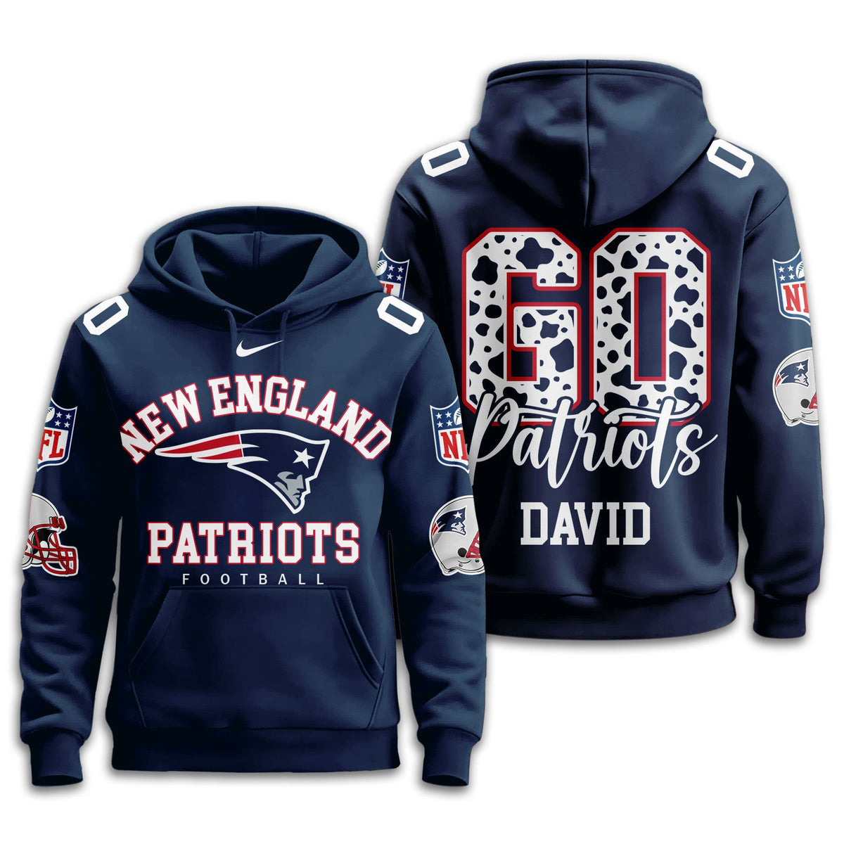 New England Patriots Premium Custom Game Day Hoodie Td