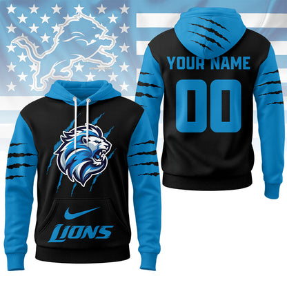 Detroit Lions | Premium Nfl Fan Pride Claw Hoodie Ny