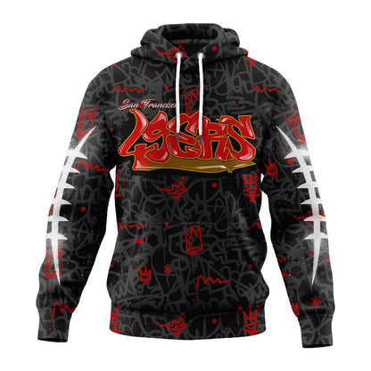 San Francisco 49ers Premium Special Graffiti My Team 4 Life Hoodie Mm