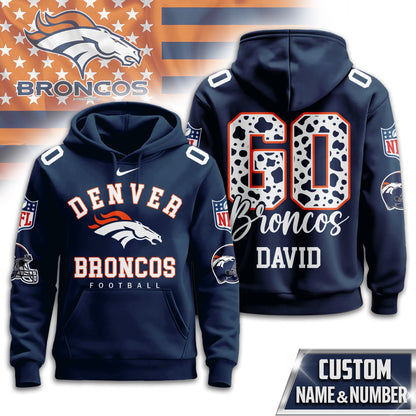 Denver Broncos Premium Custom Game Day Hoodie Td