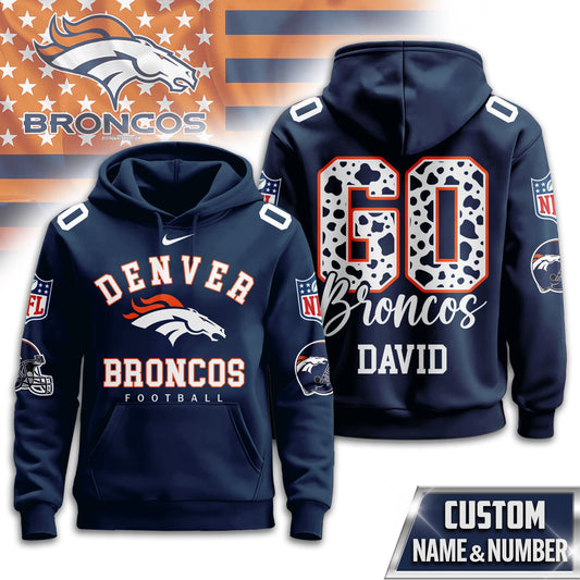 Denver Broncos Premium Custom Game Day Hoodie Td