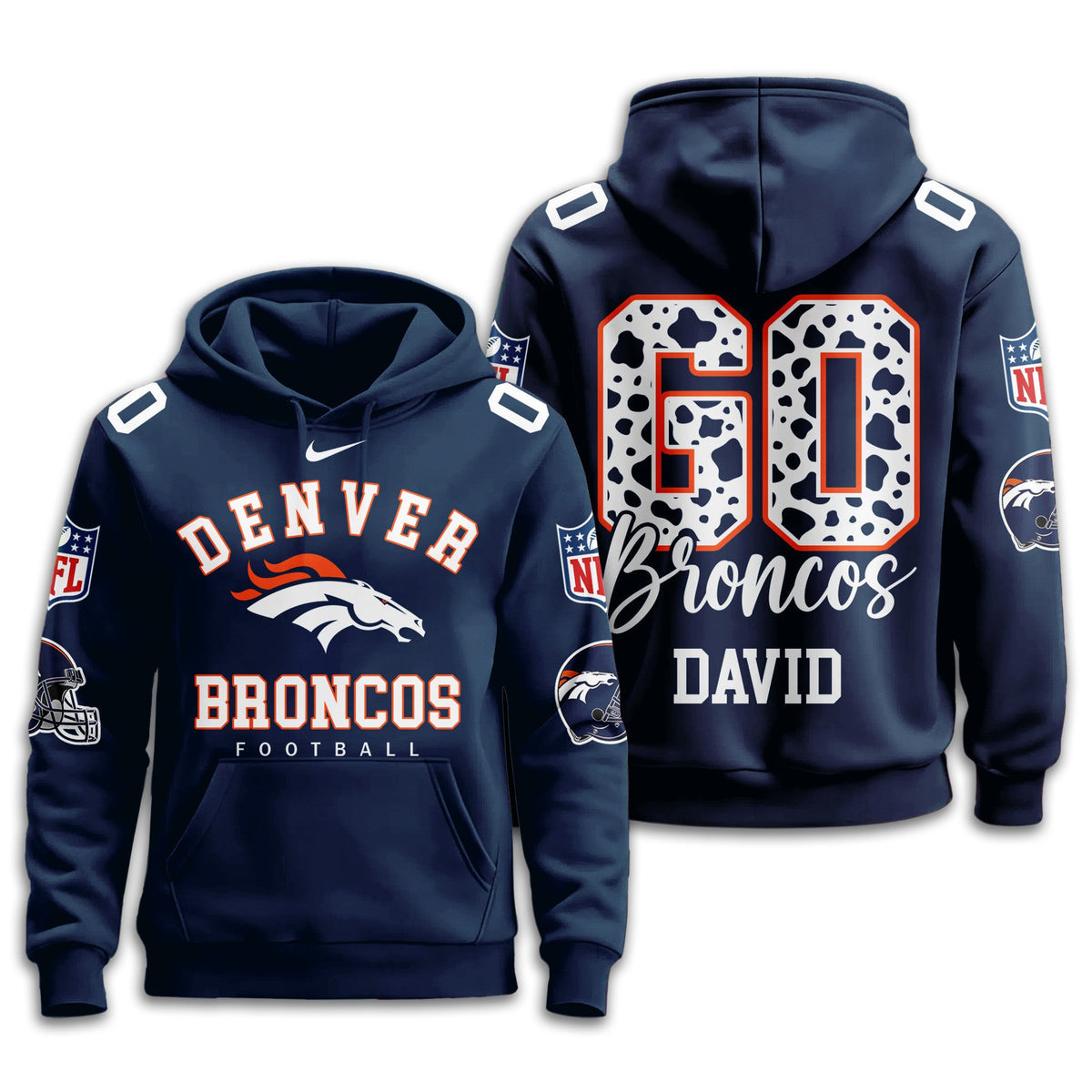 Denver Broncos Premium Custom Game Day Hoodie Td