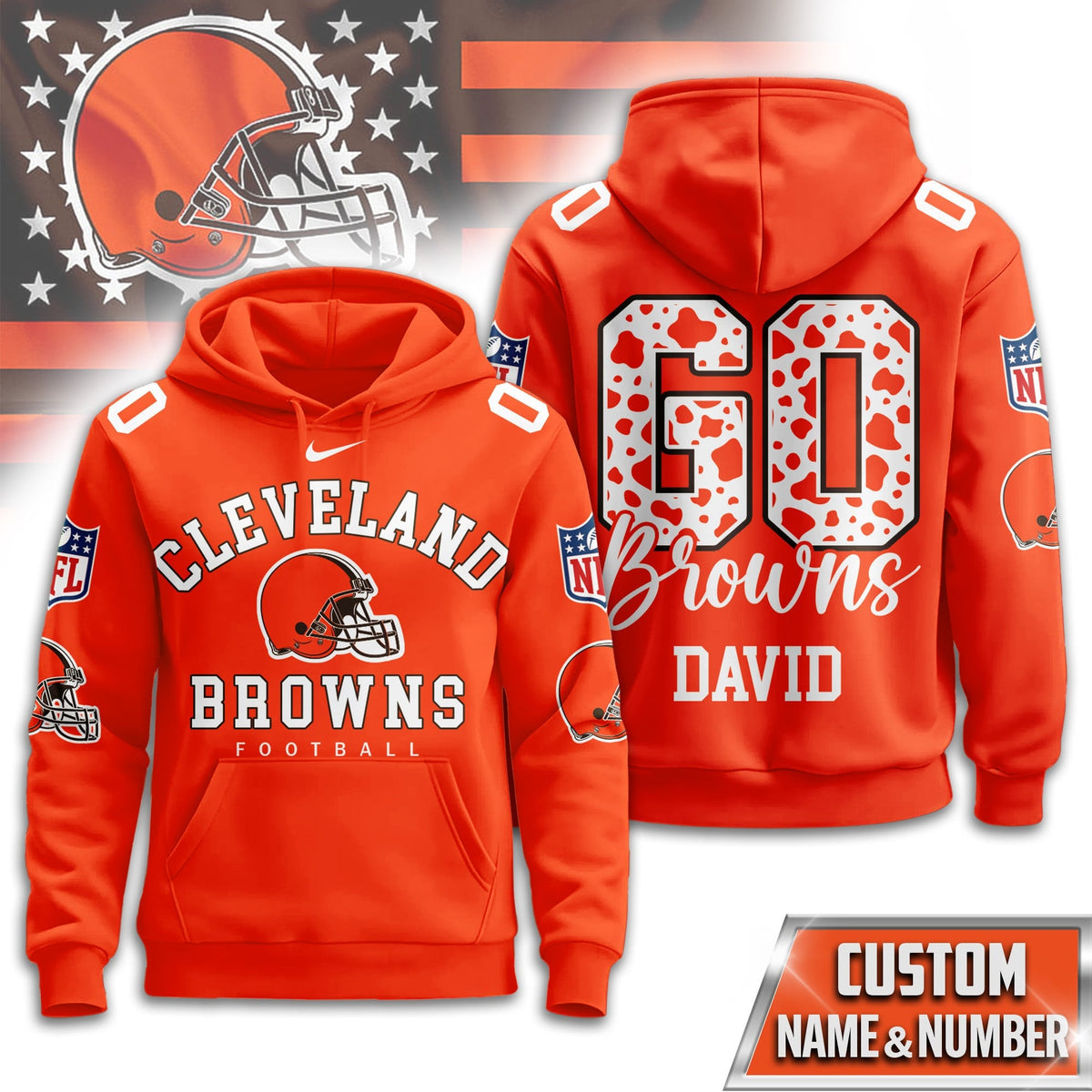 Cleveland Browns Premium Custom Game Day Hoodie Td