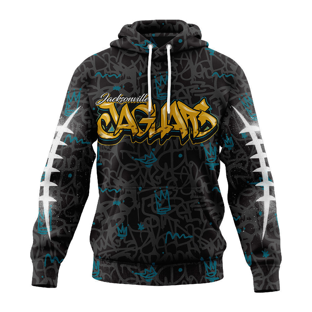 Jacksonville Jaguars Premium Special Graffiti My Team 4 Life Hoodie Mm