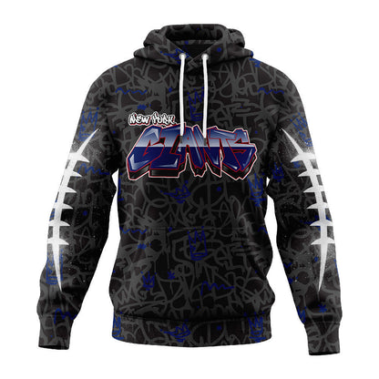 New York Giants Premium Special Graffiti My Team 4 Life Hoodie Mm
