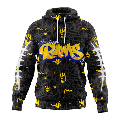 Los Angeles Rams Premium Special Graffiti My Team 4 Life Hoodie Mm
