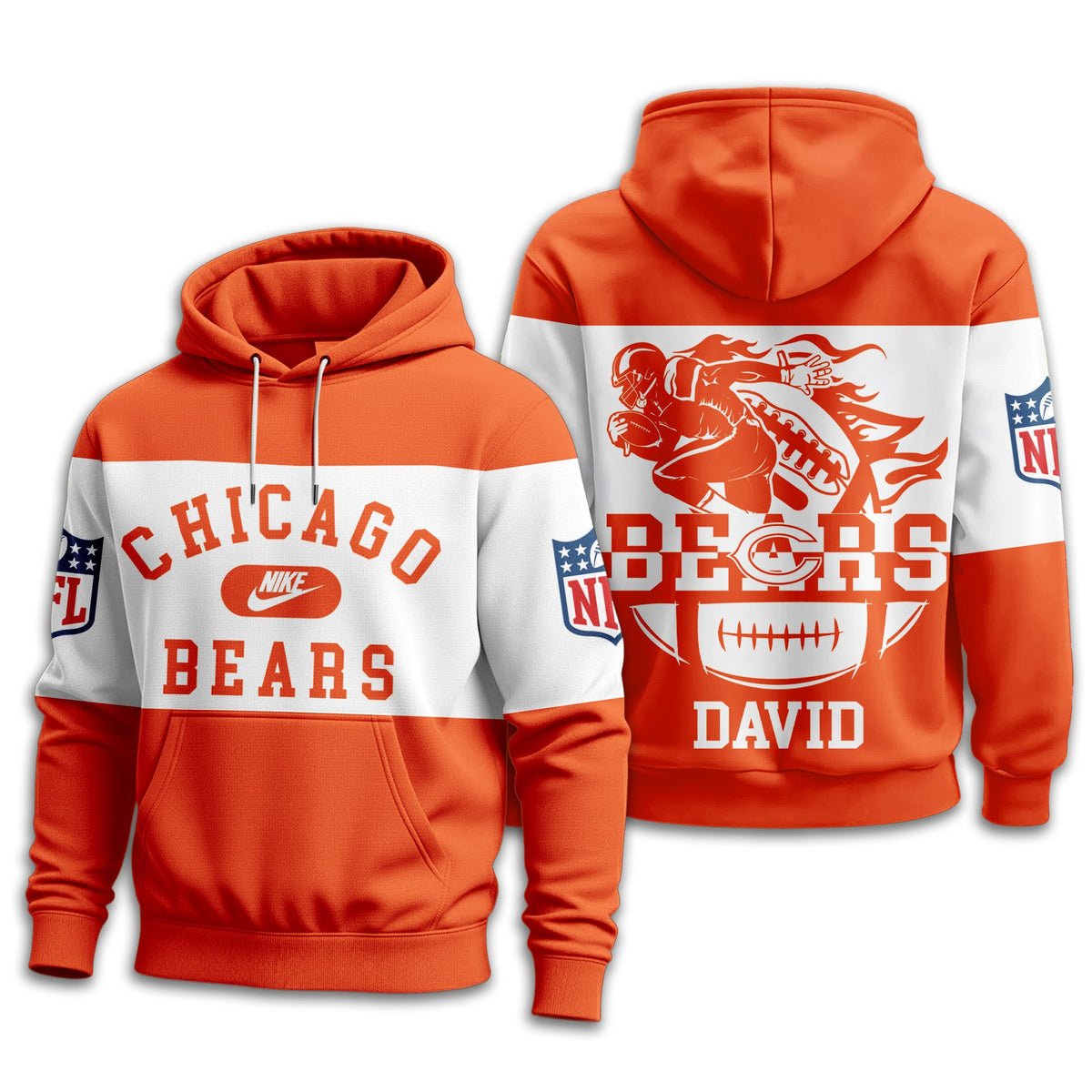 Chicago Bears | Premium Touchdown Spirit Personalized Hoodie Td