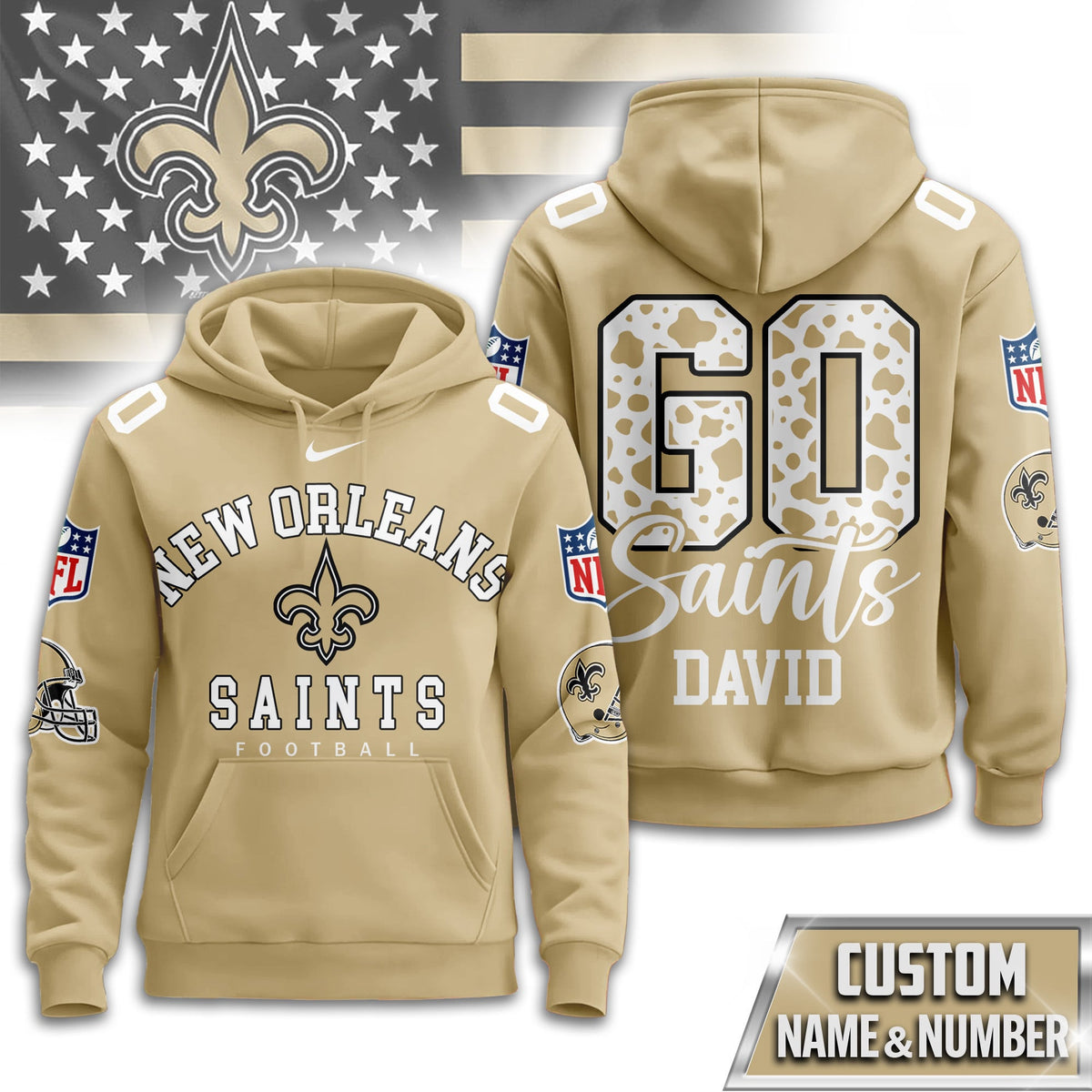 New Orleans Saints Premium Custom Game Day Hoodie Td