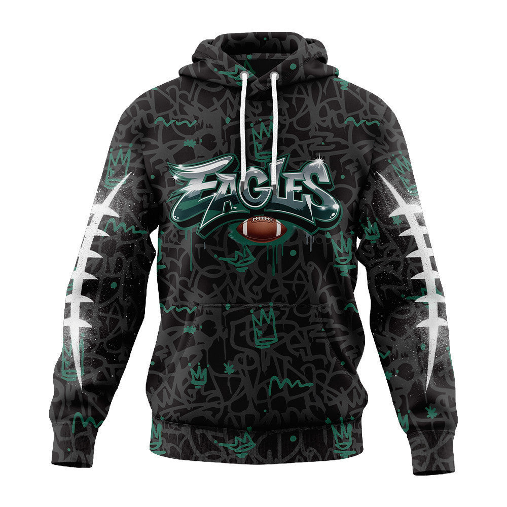 Philadelphia Eagles Premium Special Graffiti My Team 4 Life Hoodie Mm