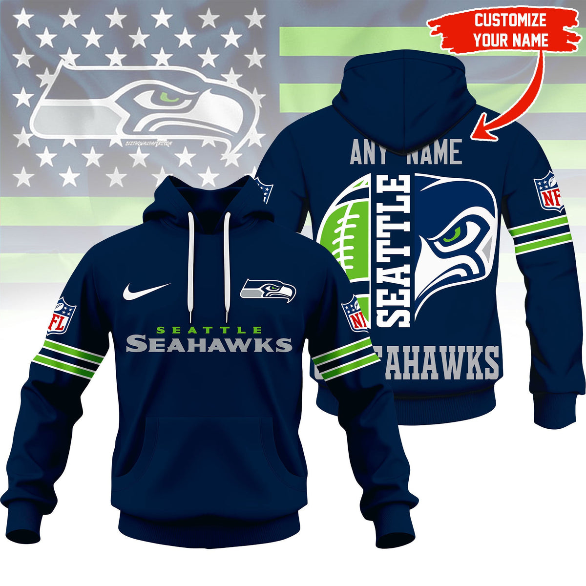 Seattle Seahawks | Premium Nfl Fan Hoodie Ny