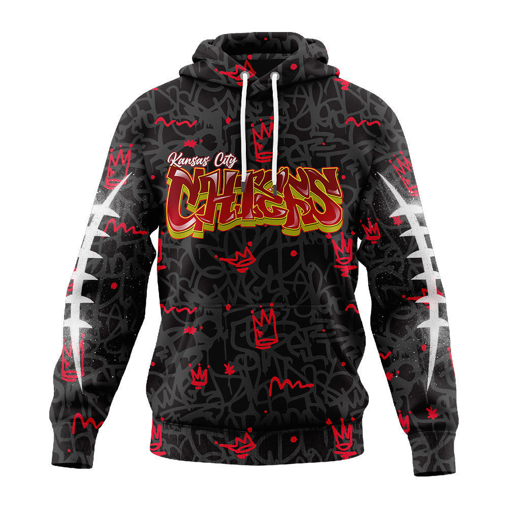 Kansas City Chiefs Premium Special Graffiti My Team 4 Life Hoodie Mm