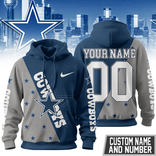 Dallas Cowboys Premium True Fan Spirit Custom Football Hoodie