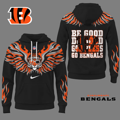 Cincinnati Bengals Premium Fire Wings 3d Hoodie Ny