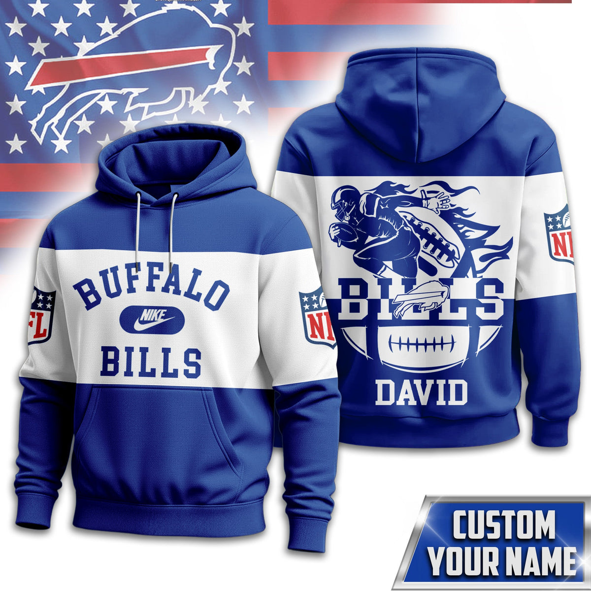 Buffalo Bills | Premium Touchdown Spirit Personalized Hoodie Td