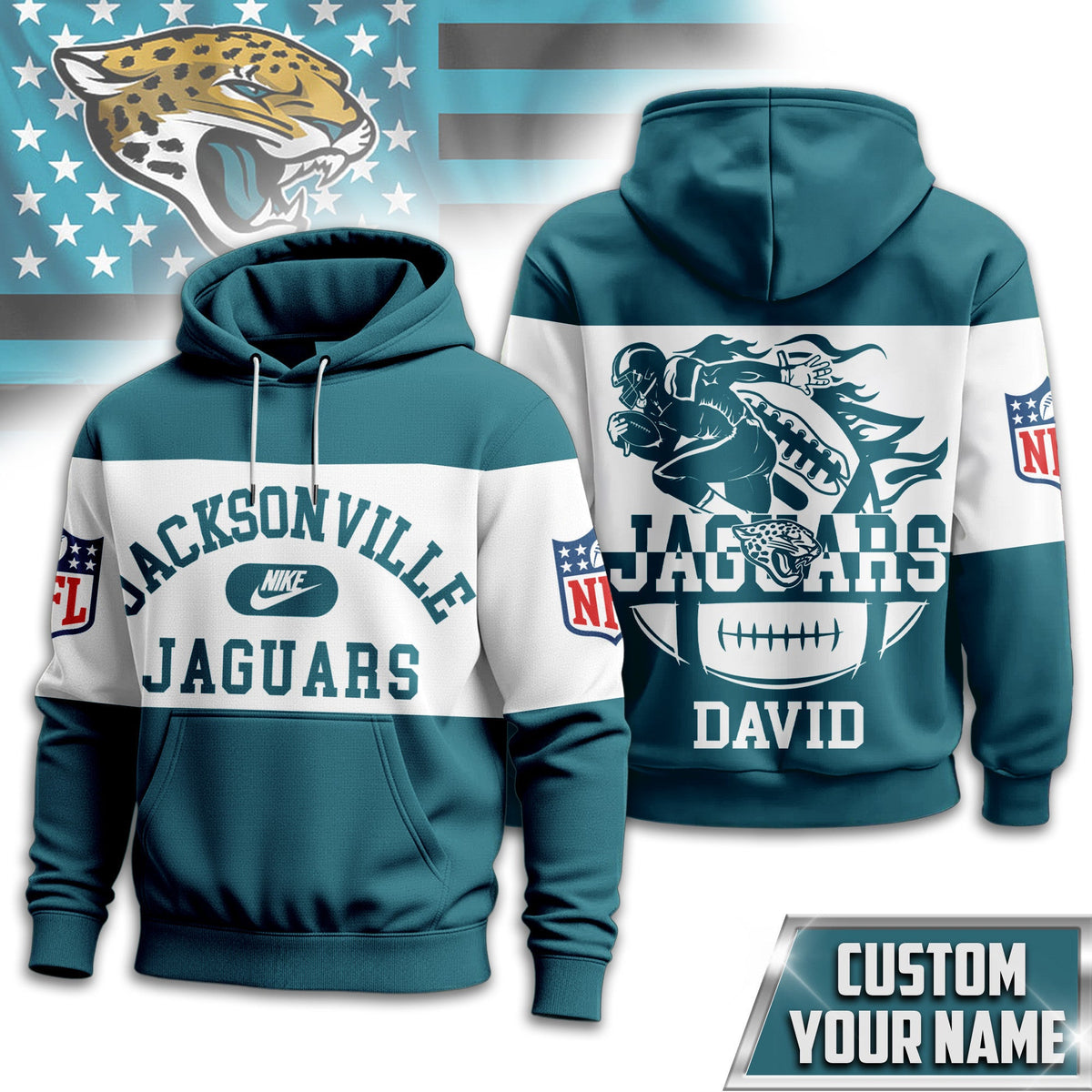 Jacksonville Jaguars | Premium Touchdown Spirit Personalized Hoodie Td