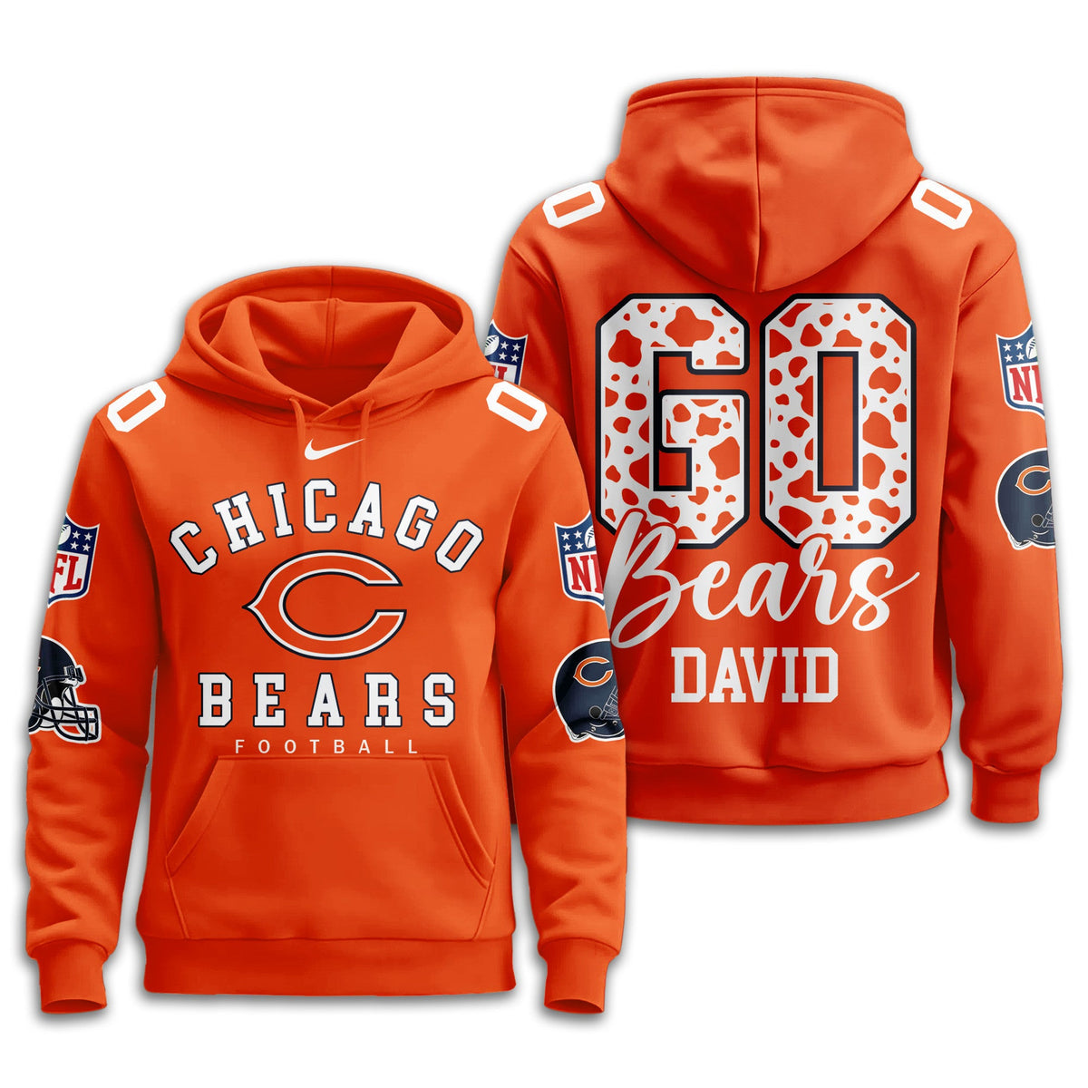 Chicago Bears Premium Custom Game Day Hoodie Td