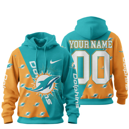 Miami Dolphins Premium True Fan Spirit Custom Football Hoodie