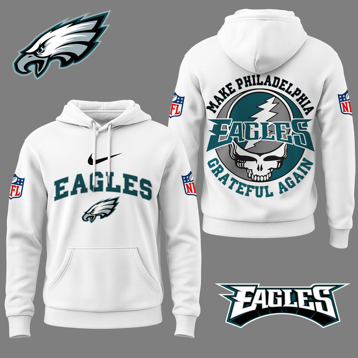 Philadelphia Eagles | Premium Grateful Again Hoodie Ny