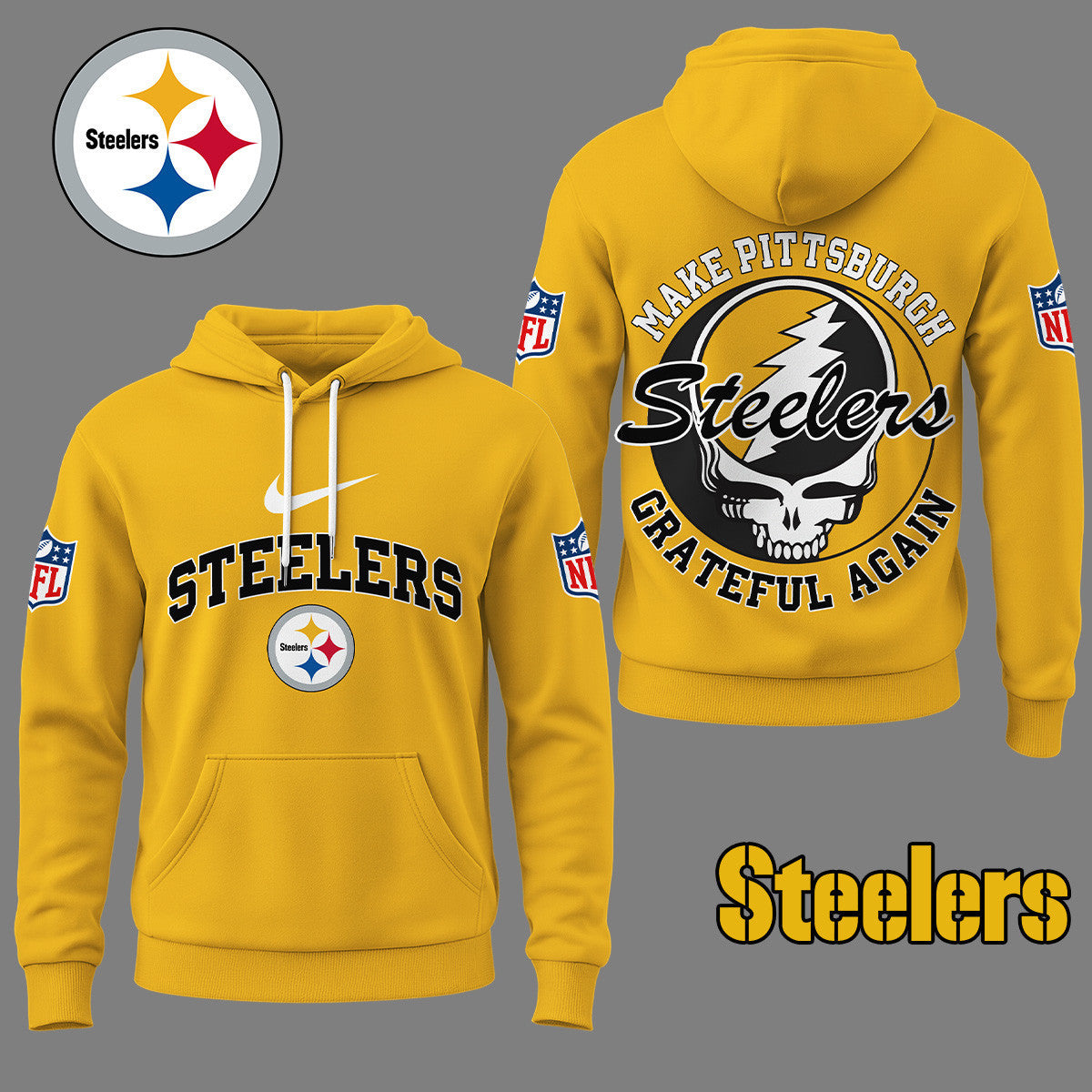Pittsburgh Steelers | Premium Grateful Again Hoodie Ny