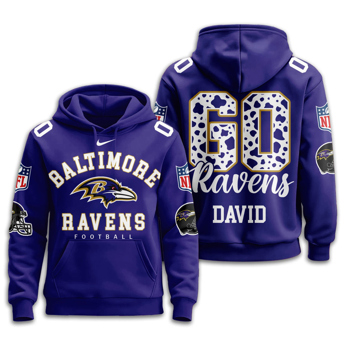 Baltimore Ravens Premium Custom Game Day Hoodie Td