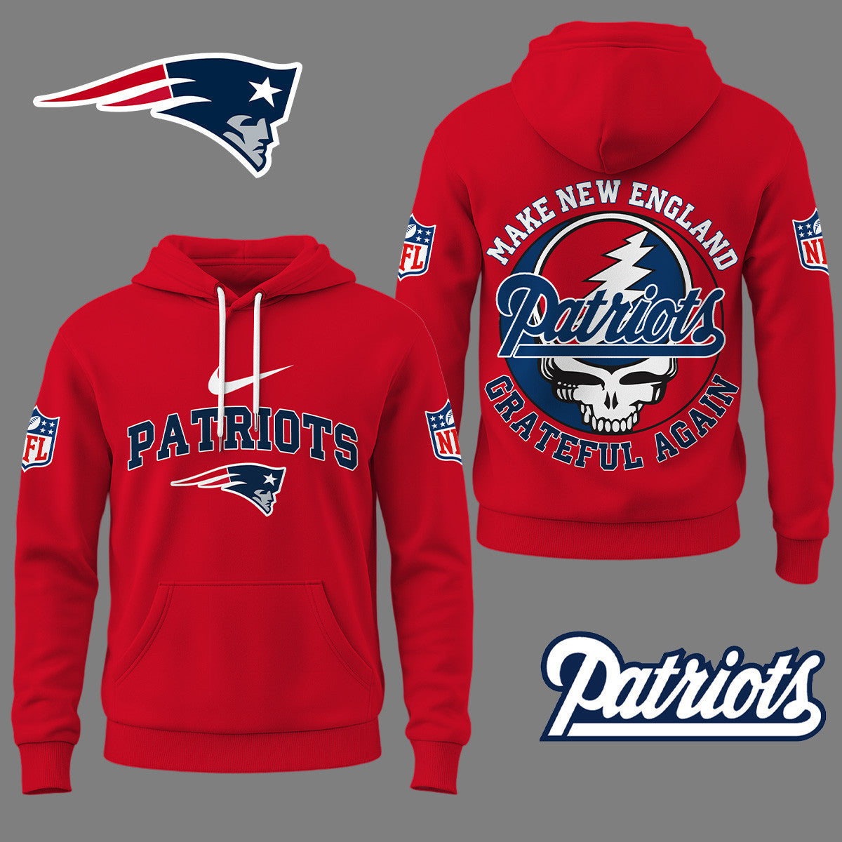 New England Patriots | Premium Grateful Again Hoodie Ny