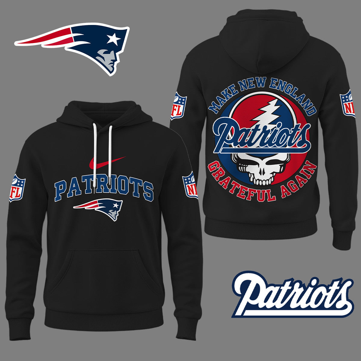 New England Patriots | Premium Grateful Again Hoodie Ny