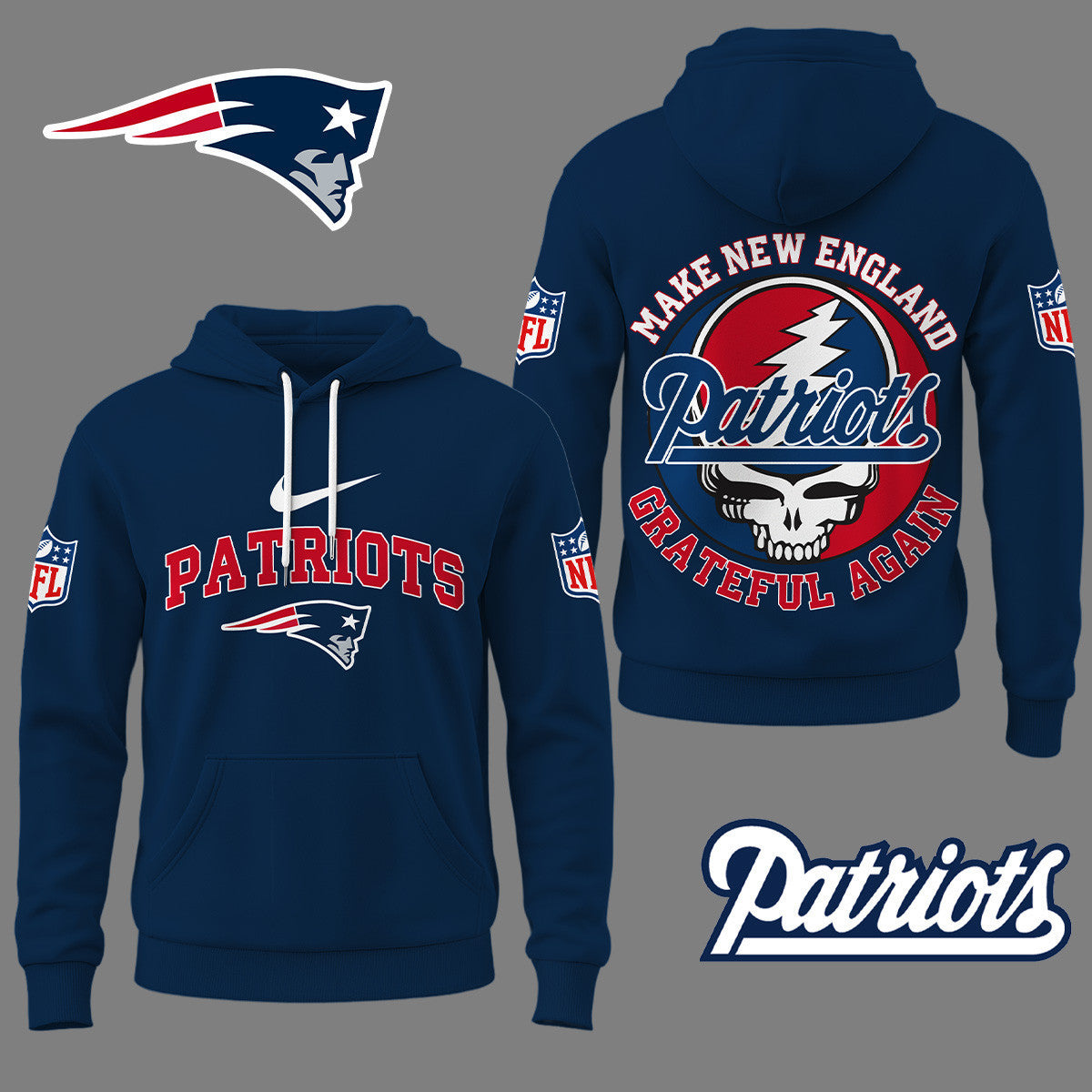 New England Patriots | Premium Grateful Again Hoodie Ny