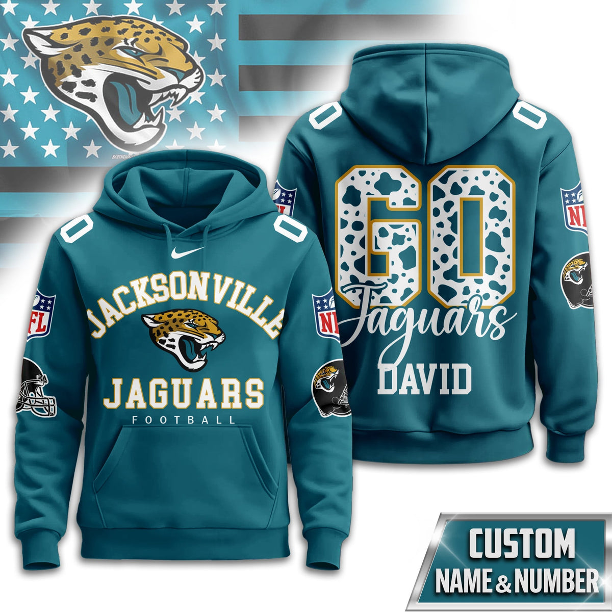 Jacksonville Jaguars Premium Custom Game Day Hoodie Td