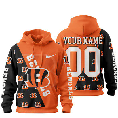 Cincinnati Bengals Premium True Fan Spirit Custom Football Hoodie