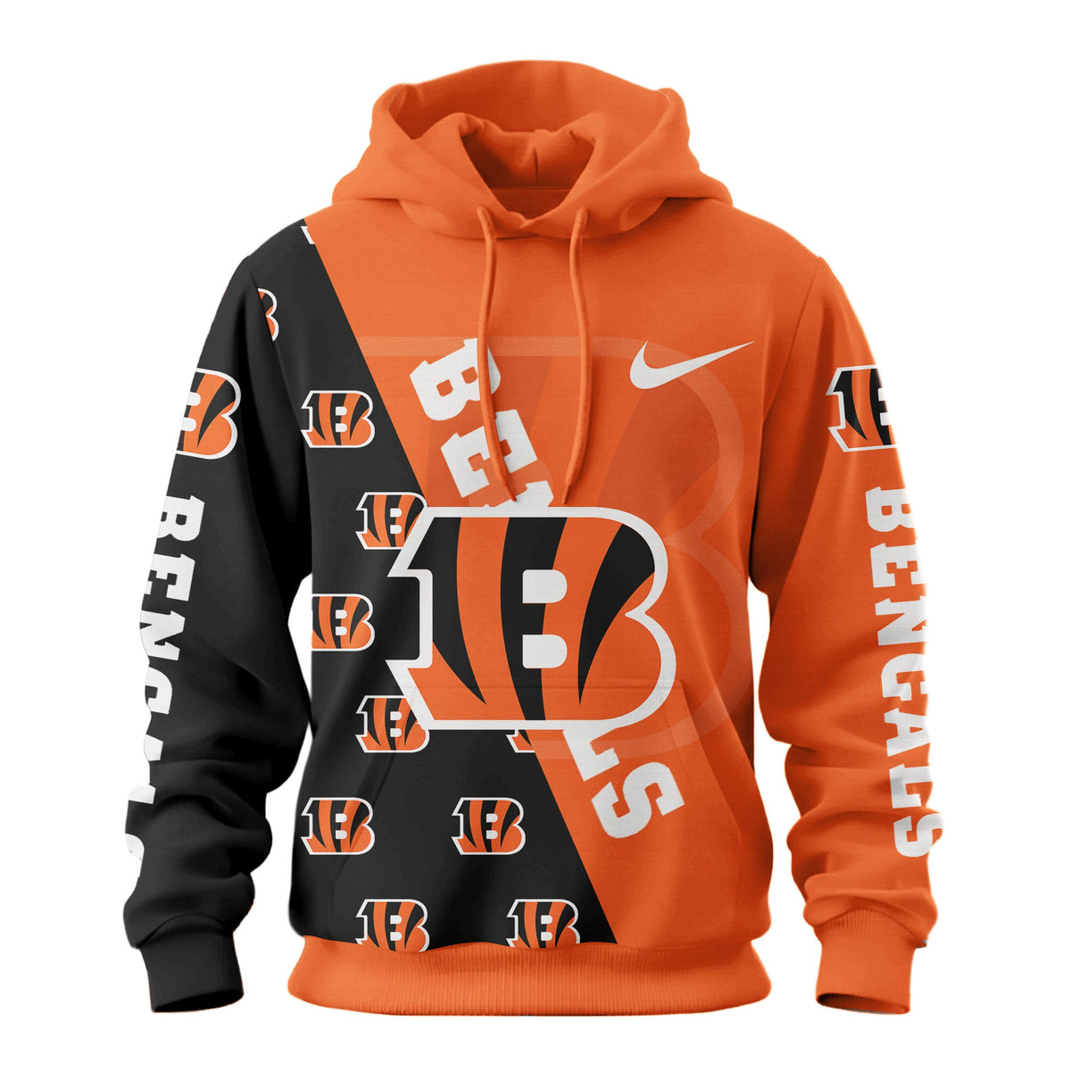 Cincinnati Bengals Premium True Fan Spirit Custom Football Hoodie