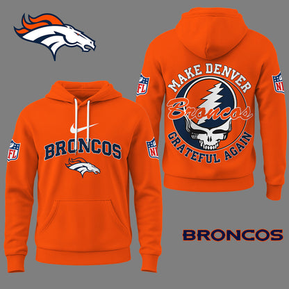 Denver Broncos | Premium Grateful Again Hoodie Ny