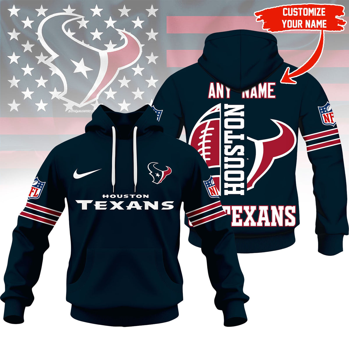 Houston Texans | Premium Nfl Fan Hoodie Ny