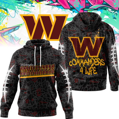 Washington Commanders Premium Special Graffiti My Team 4 Life Hoodie Mm