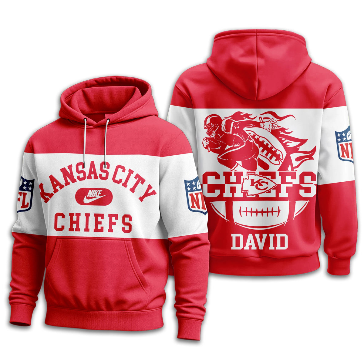 Kansas City Chiefs | Premium Touchdown Spirit Personalized Hoodie Td