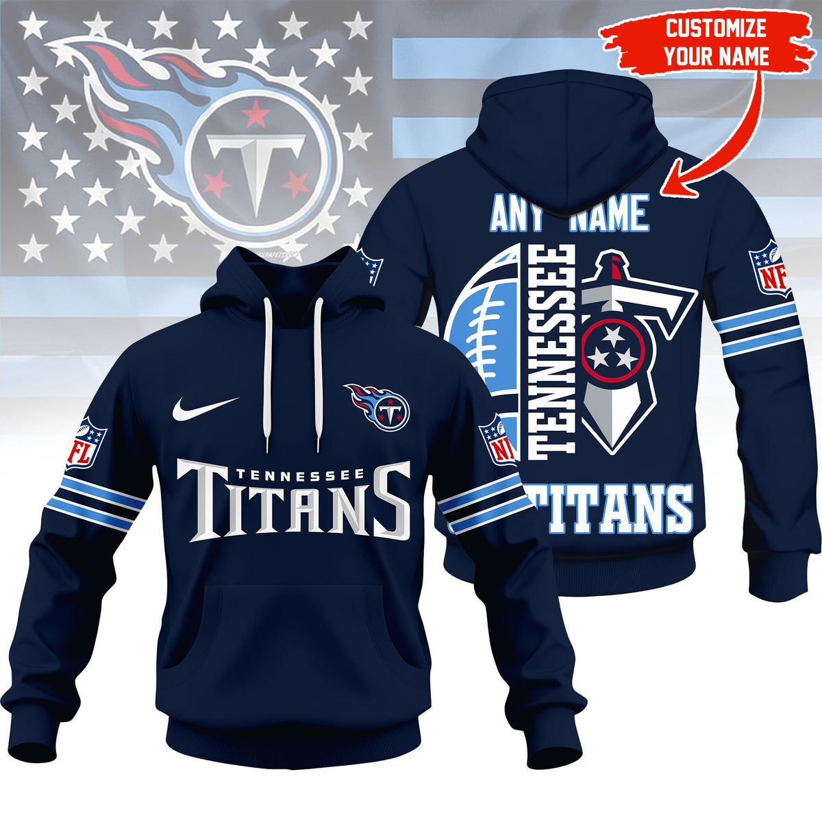 Tennessee Titans | Premium Nfl Fan Hoodie Ny