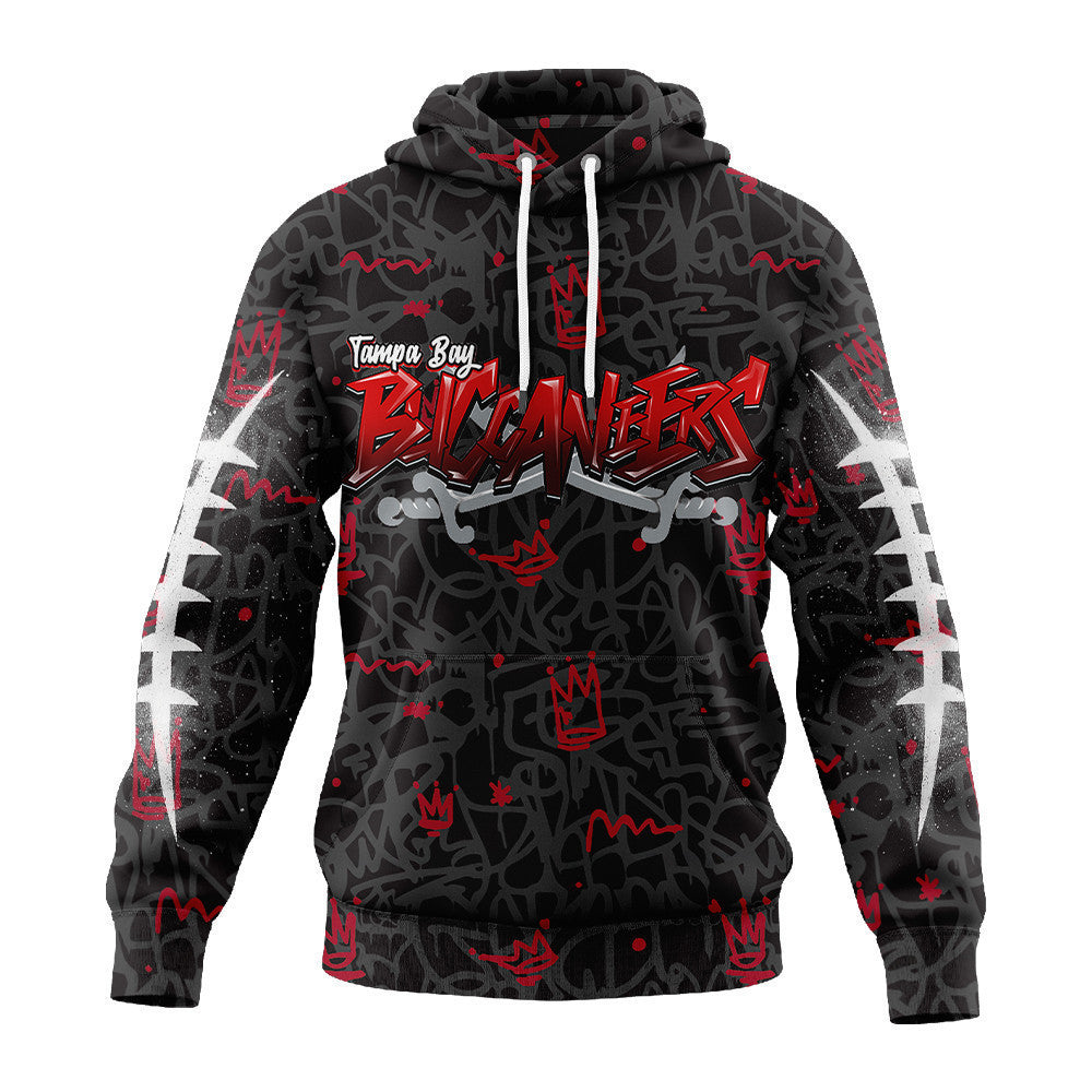 Tampa Bay Buccaneers Premium Special Graffiti My Team 4 Life Hoodie Mm
