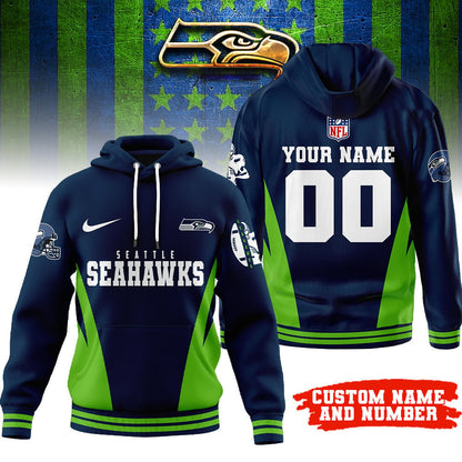 Seattle Seahawks | Premium Personalized Fan Hoodie Td